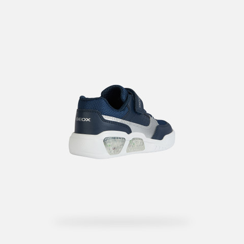 Shoes with lights ILLUMINUS JUNIOR Navy/Silver - image number 4 | GEOX