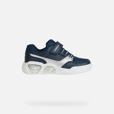 Shoes with lights ILLUMINUS JUNIOR Navy/Silver - image number 7 | GEOX
