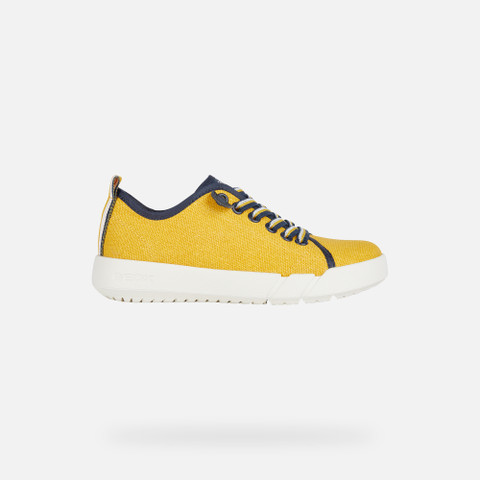Low Top Sneakers HYROO BOY Ochre Yellow/Navy - image number 1 | GEOX