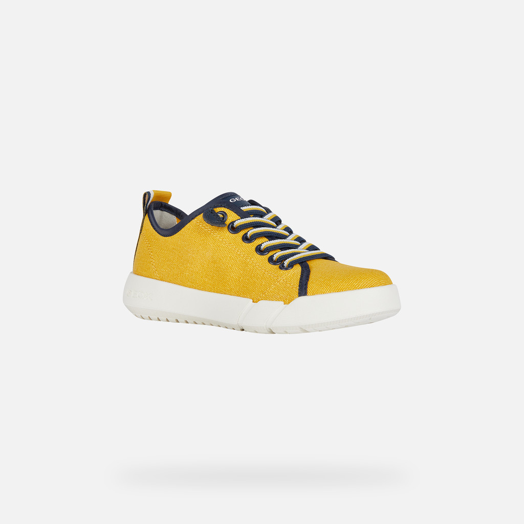 Low Top Sneakers HYROO BOY Ochre Yellow/Navy - image number 2 | GEOX