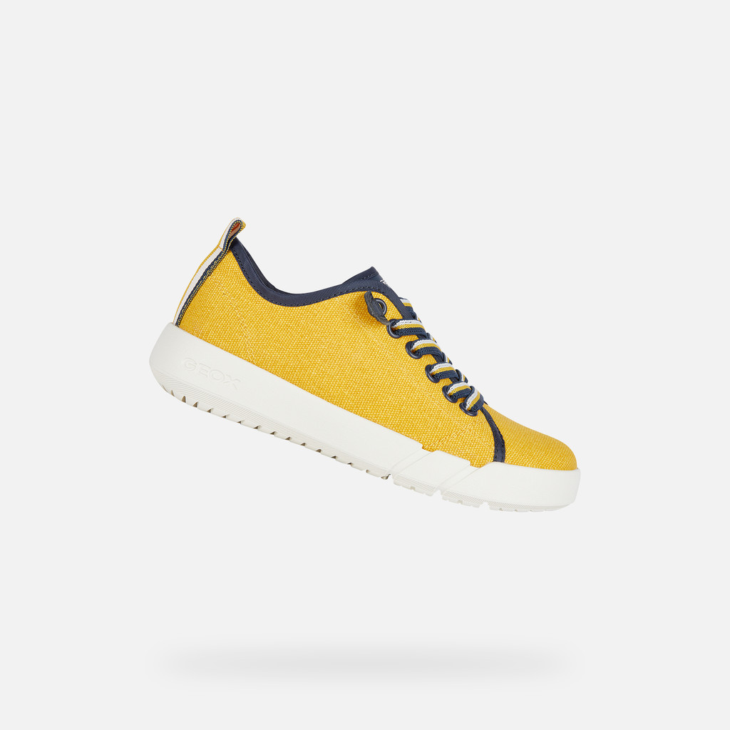 Low Top Sneakers HYROO BOY Ochre Yellow/Navy - image number 0 | GEOX