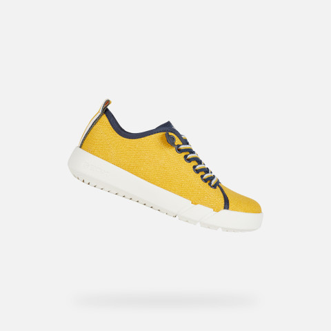 Low Top Sneakers HYROO BOY Ochre Yellow/Navy - image number 0 | GEOX