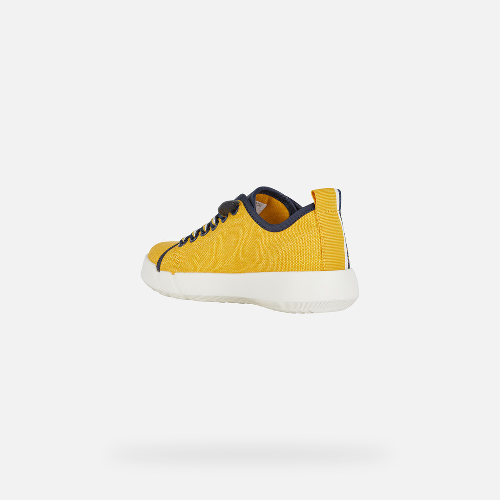 Low Top Sneakers HYROO BOY Ochre Yellow/Navy - image number 3 | GEOX