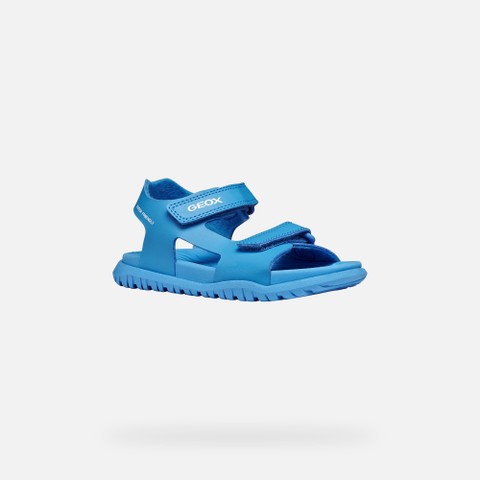 Sandals with straps SANDAL FUSBETTO   JUNIOR Azure - image number 2 | GEOX