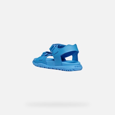Sandals with straps SANDAL FUSBETTO   JUNIOR Azure - image number 3 | GEOX