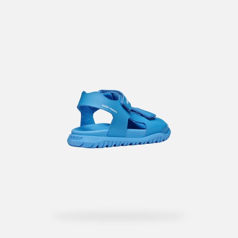 Sandals with straps SANDAL FUSBETTO   JUNIOR Azure - image number 4 | GEOX
