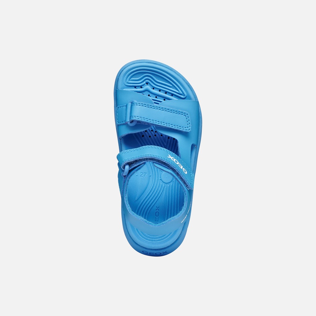 Sandals with straps SANDAL FUSBETTO   JUNIOR Azure - image number 5 | GEOX