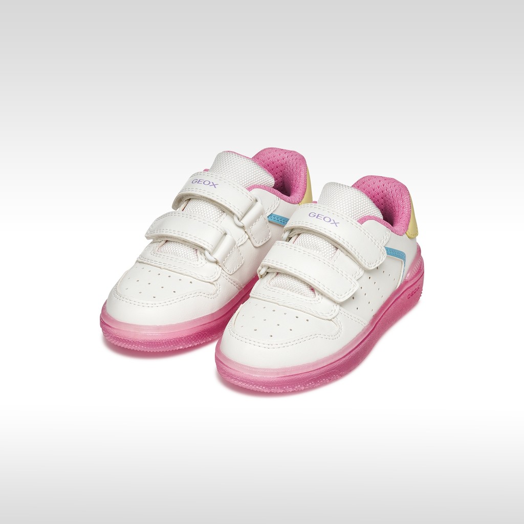 Velcro shoes WASHIBA GIRL White/Dark Pink - image number 1 | GEOX
