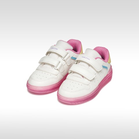 Velcro shoes WASHIBA GIRL White/Dark Pink - image number 1 | GEOX
