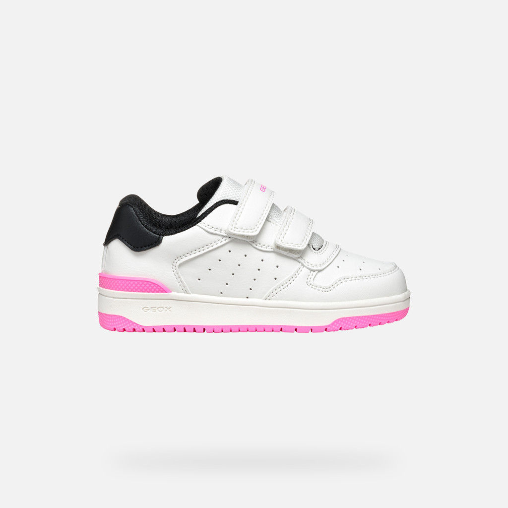 Sneakers with straps WASHIBA JUNIOR White/Black - image number 1 | GEOX