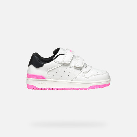 Sneakers with straps WASHIBA JUNIOR White/Black - image number 1 | GEOX