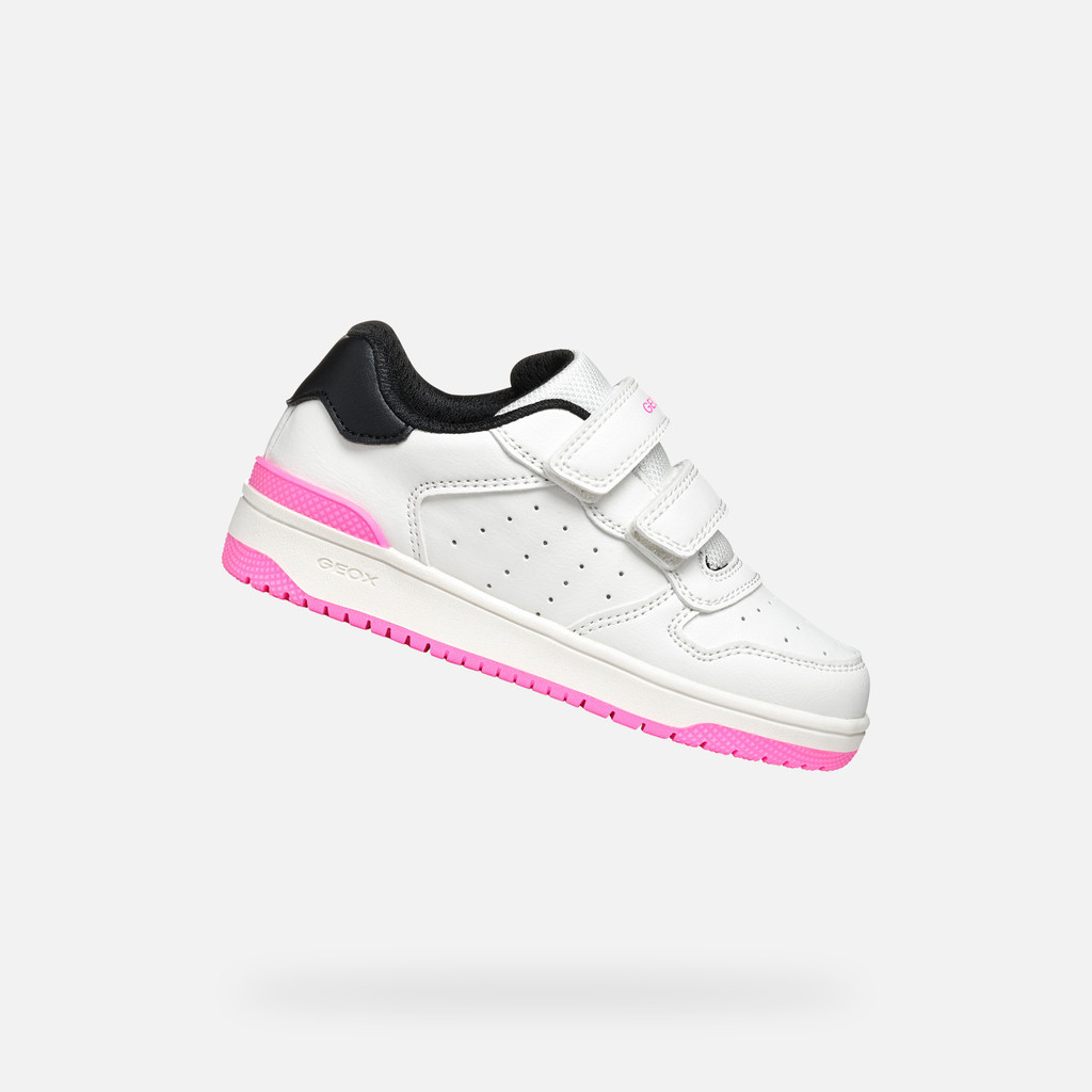Sneakers with straps WASHIBA JUNIOR White/Black - image number 0 | GEOX