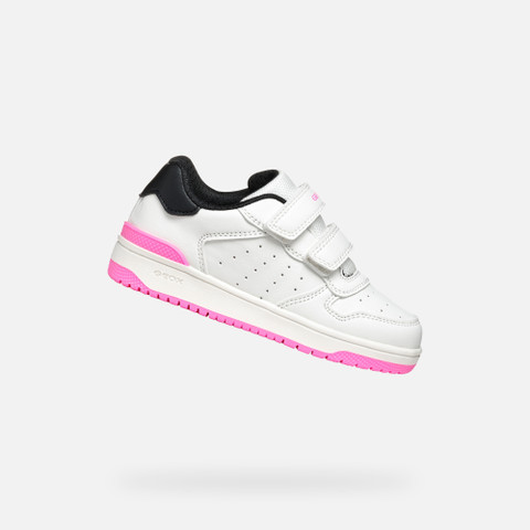Sneakers with straps WASHIBA JUNIOR White/Black - image number 0 | GEOX