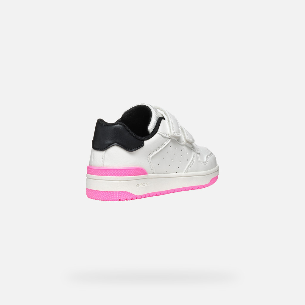 Sneakers with straps WASHIBA JUNIOR White/Black - image number 4 | GEOX