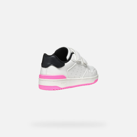 Sneakers with straps WASHIBA JUNIOR White/Black - image number 4 | GEOX