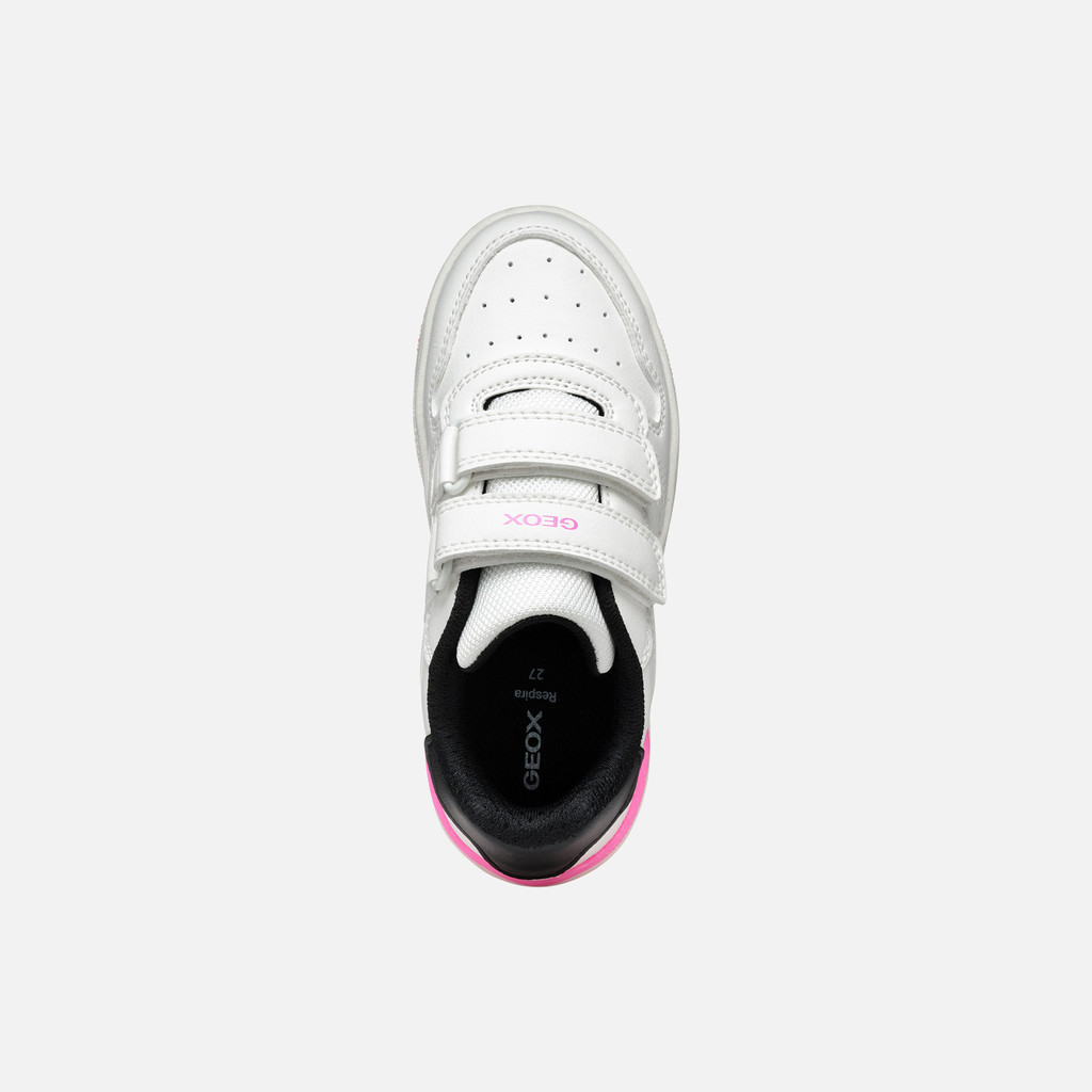 Sneakers with straps WASHIBA JUNIOR White/Black - image number 5 | GEOX
