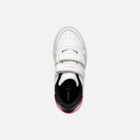 Sneakers with straps WASHIBA JUNIOR White/Black - image number 5 | GEOX