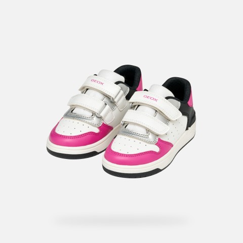Sneakers con strappo WASHIBA JUNIOR Bianco/Fucsia - image number 7 | GEOX