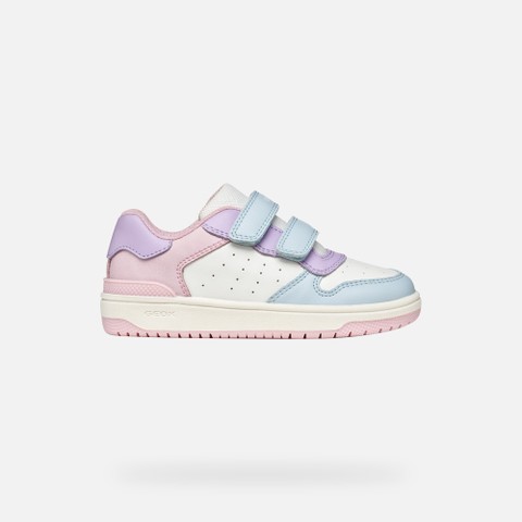 Velcro shoes WASHIBA JUNIOR Crystal/Light lilac - image number 1 | GEOX