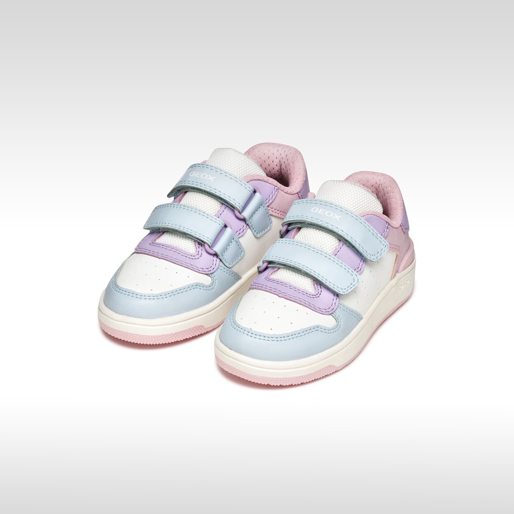 Zapatos con velcro WASHIBA JUNIOR Azul claro/Lila claro - image number 1 | GEOX