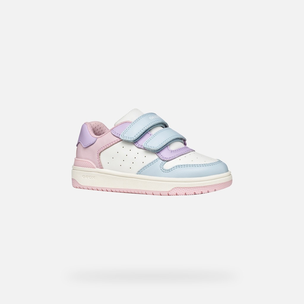 Velcro shoes WASHIBA JUNIOR Crystal/Light lilac - image number 2 | GEOX