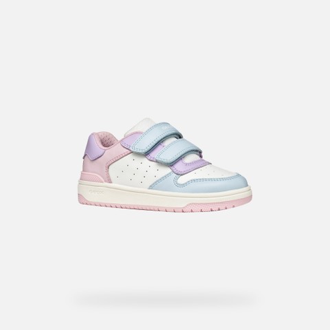 Velcro shoes WASHIBA JUNIOR Crystal/Light lilac - image number 2 | GEOX