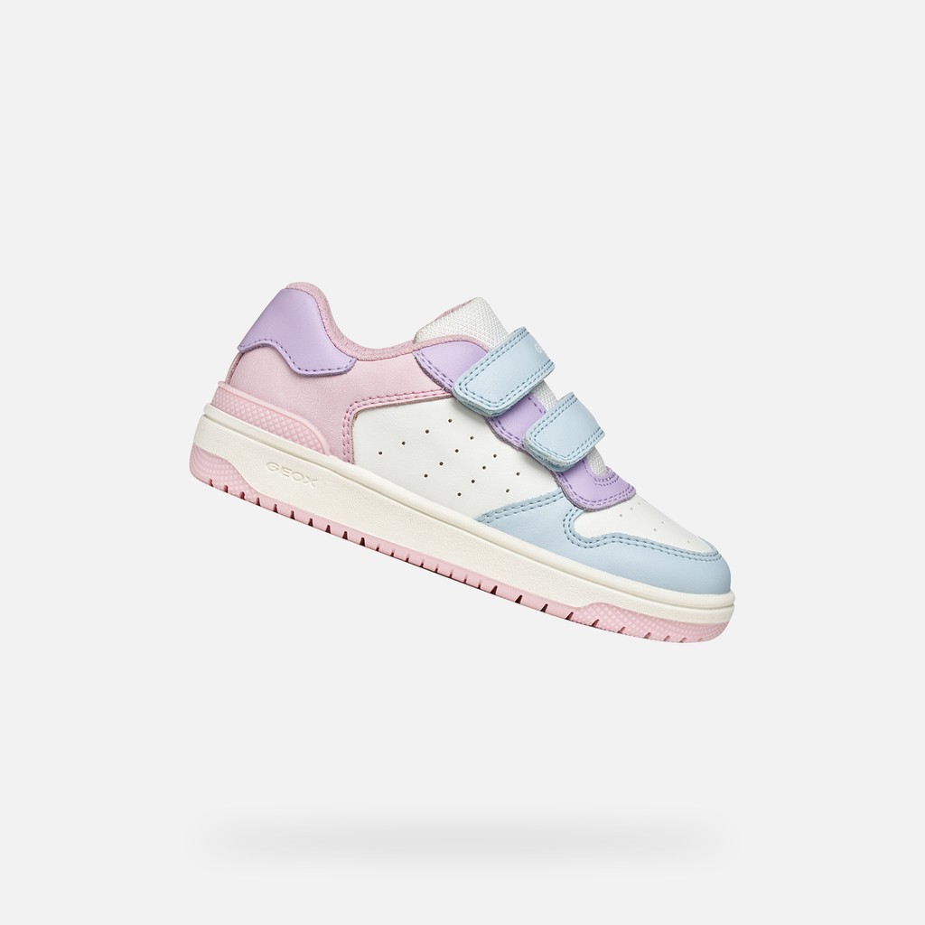 Velcro shoes WASHIBA JUNIOR Crystal/Light lilac - image number 0 | GEOX