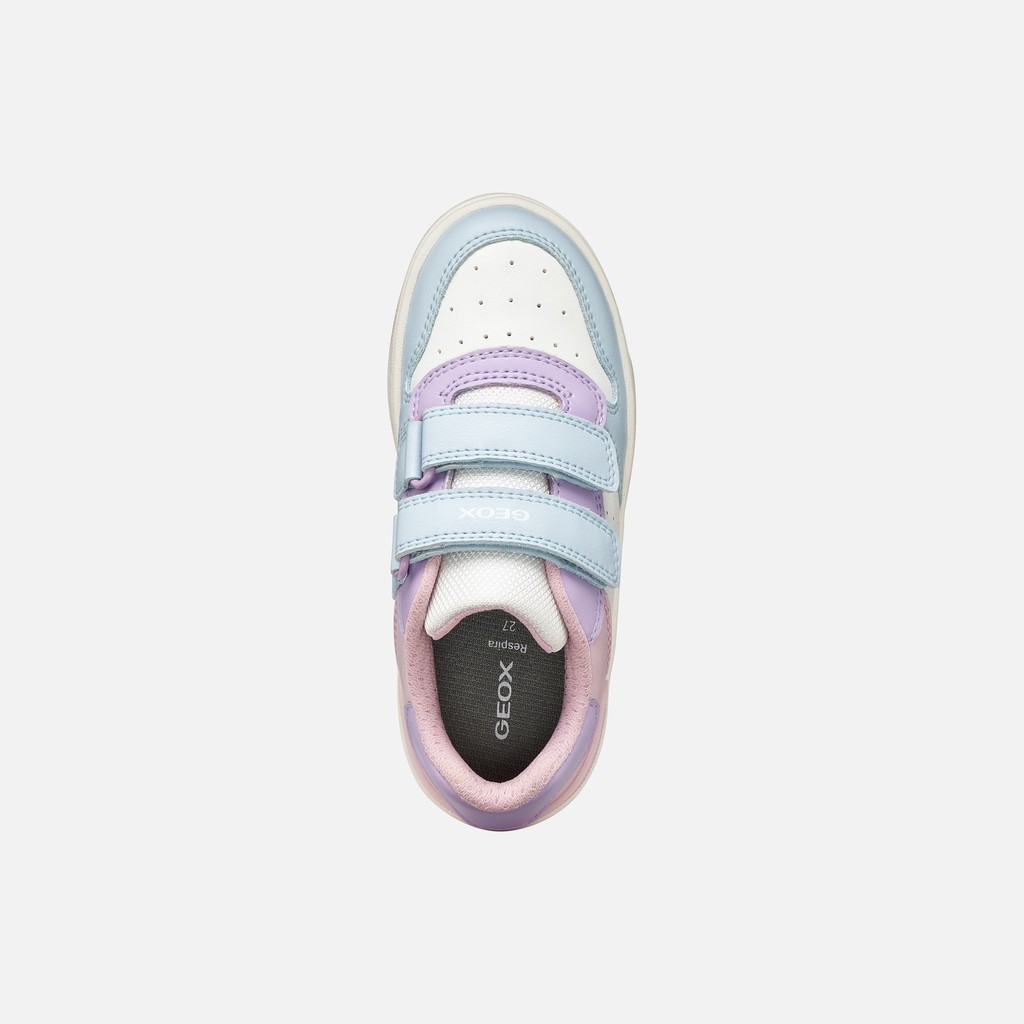 Velcro shoes WASHIBA JUNIOR Crystal/Light lilac - image number 5 | GEOX