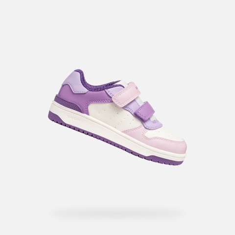 Sneakers basse WASHIBA JUNIOR Bianco/Lilla scuro | GEOX
