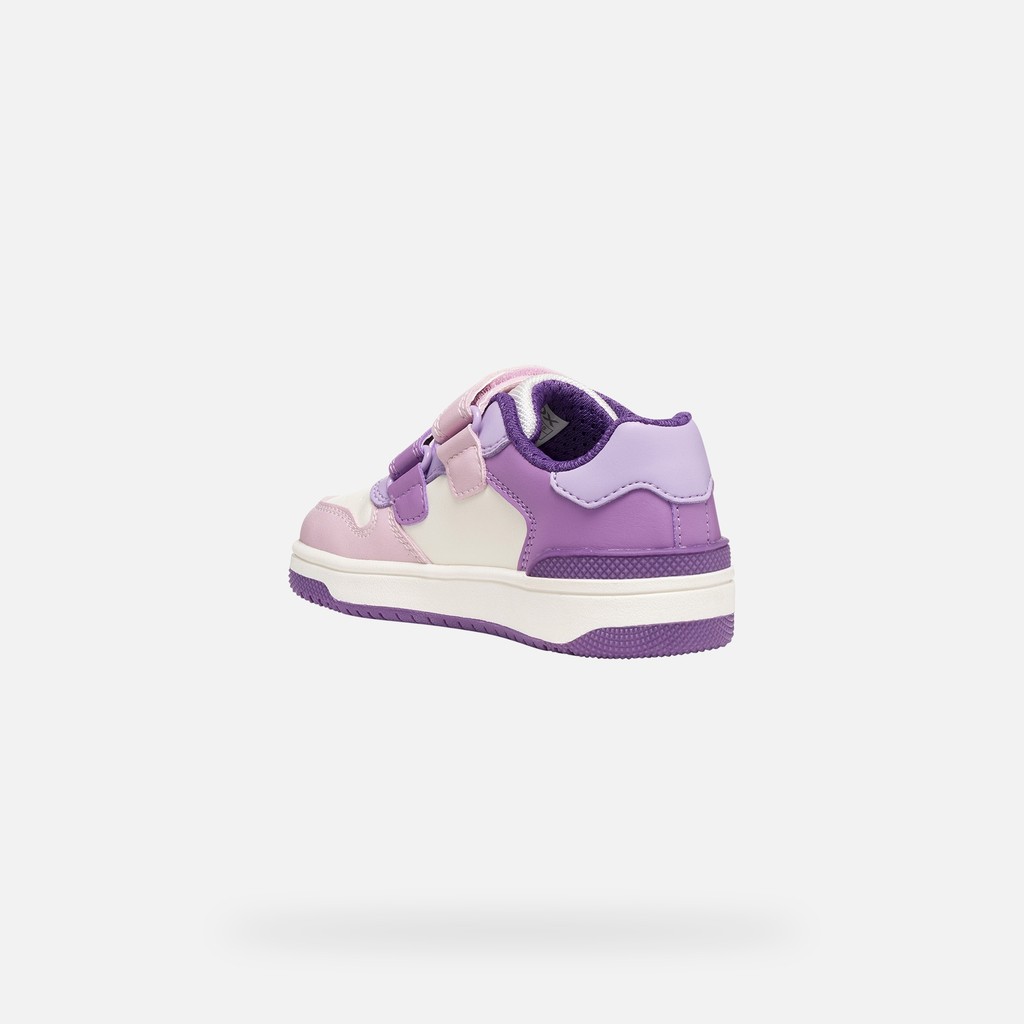 Sneakers basse WASHIBA JUNIOR Bianco/Lilla scuro - image number 3 | GEOX