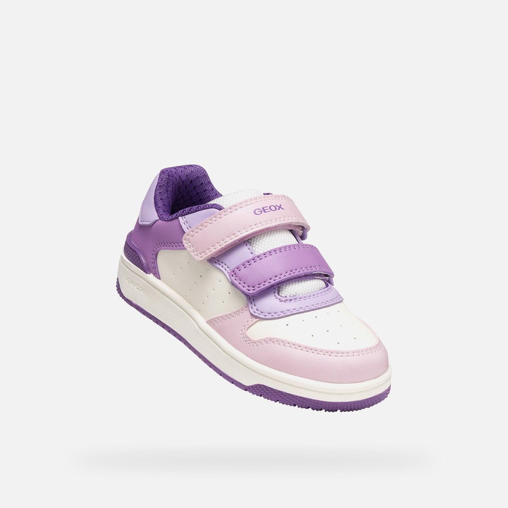Sneakers basse WASHIBA JUNIOR Bianco/Lilla scuro - image number 4 | GEOX