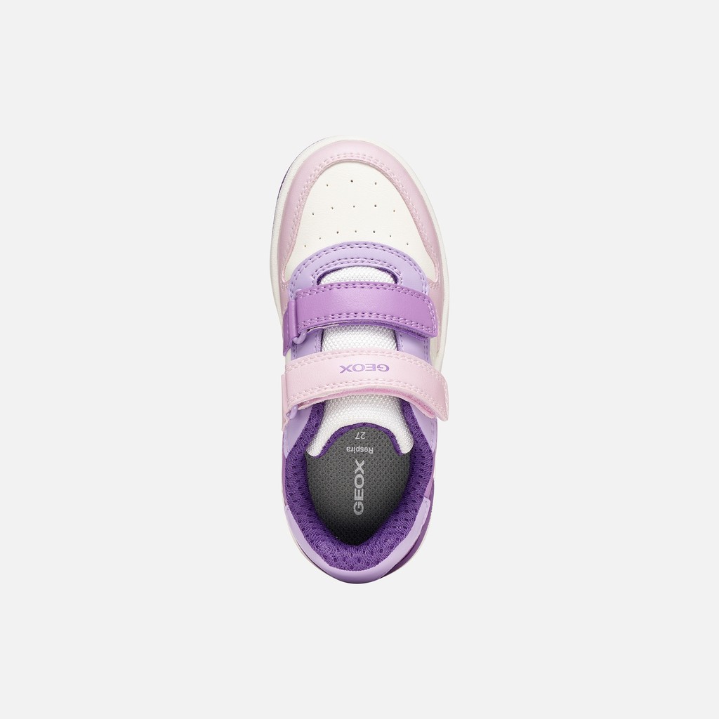 Sneakers basse WASHIBA JUNIOR Bianco/Lilla scuro - image number 5 | GEOX