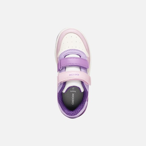 Sneakers basse WASHIBA JUNIOR Bianco/Lilla scuro - image number 5 | GEOX