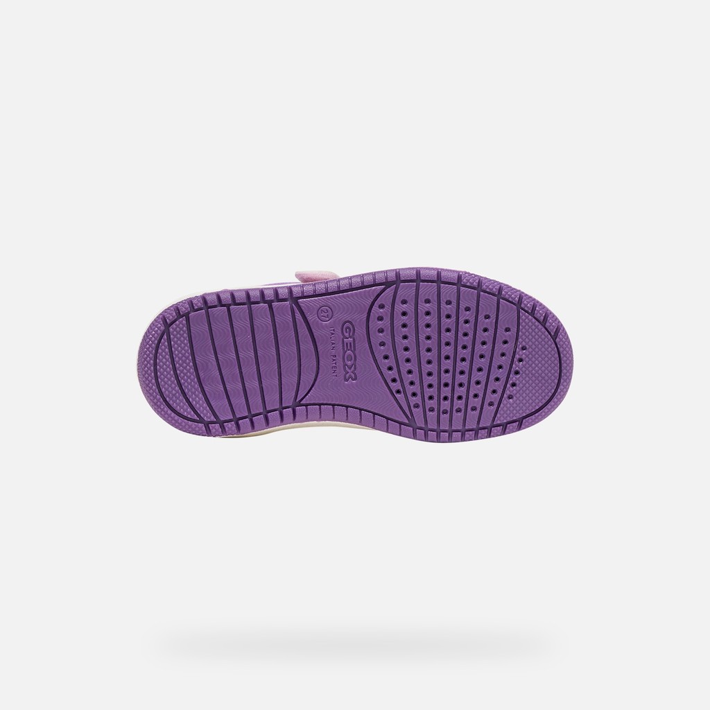 Sneakers basse WASHIBA JUNIOR Bianco/Lilla scuro - image number 6 | GEOX