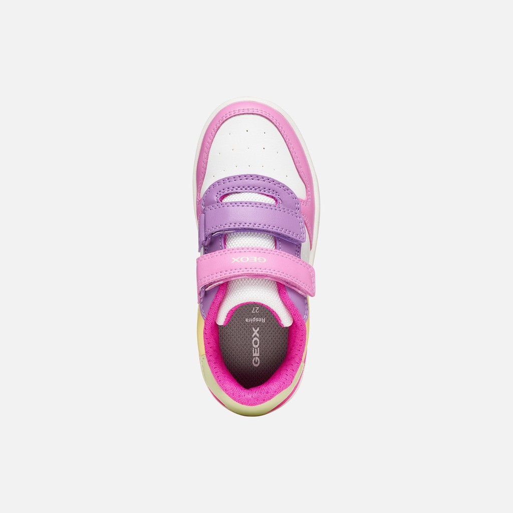 Low top sneakers WASHIBA JUNIOR Dark pink/Multicolor - image number 5 | GEOX