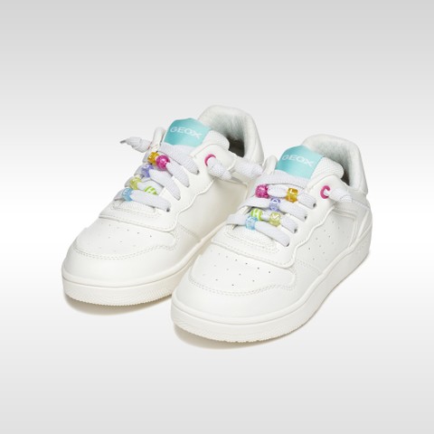 Low top sneakers WASHIBA JUNIOR White/Multicolor - image number 2 | GEOX