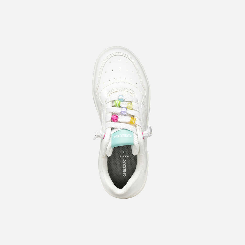 Low top sneakers WASHIBA GIRL White/Multicolor - image number 5 | GEOX