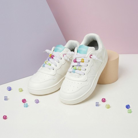 Low top sneakers WASHIBA GIRL White/Multicolor - image number 1 | GEOX
