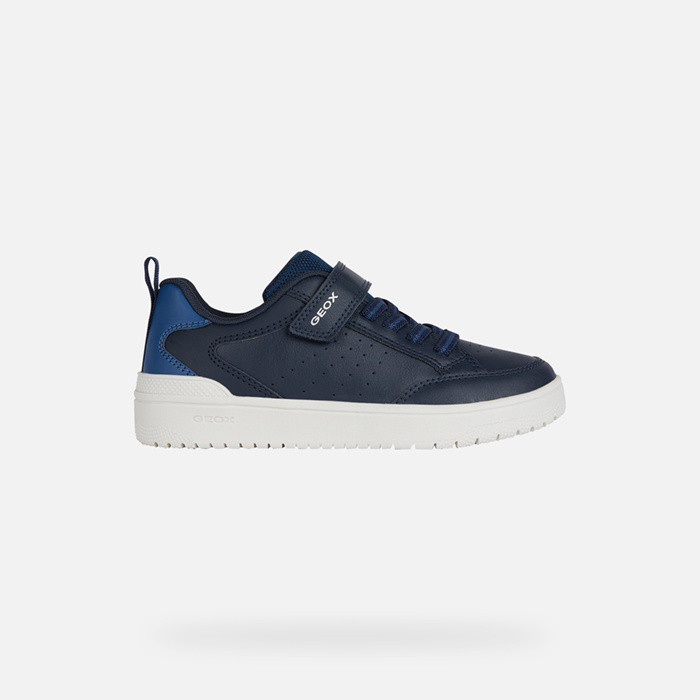 Sneakers with straps WASHIBA BOY Navy/Jeans | GEOX