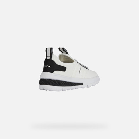 Low top sneakers ACTIVART JUNIOR White/Black - image number 4 | GEOX