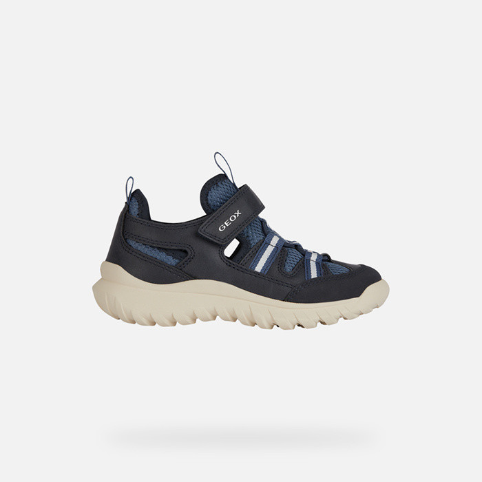 Sneakers with straps SIMBYOS BOY Navy/Avio | GEOX