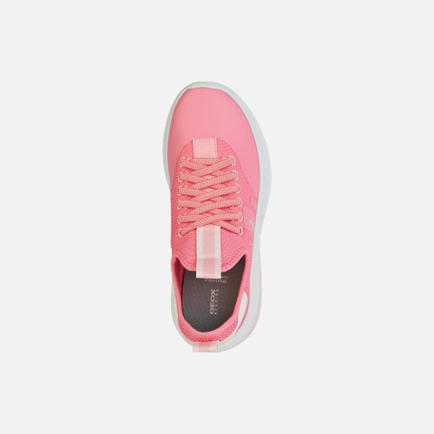 Low Top Sneakers ACTIVART JUNIOR Light coral/White - image number 5 | GEOX