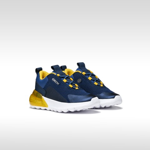 Scarpe con luci ACTIVART ILLUMINUS JUNIOR Blu navy/Giallo - image number 1 | GEOX