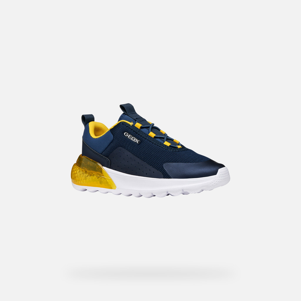 Shoes with lights ACTIVART ILLUMINUS JUNIOR Navy/Yellow - image number 3 | GEOX