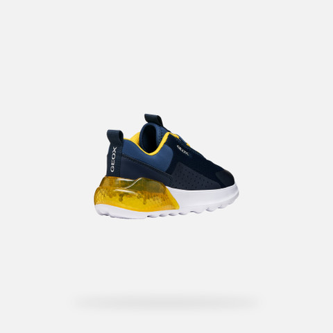 Shoes with lights ACTIVART ILLUMINUS JUNIOR Navy/Yellow - image number 5 | GEOX