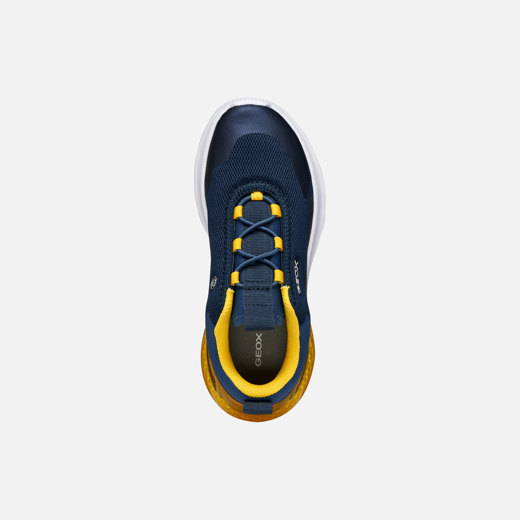 Shoes with lights ACTIVART ILLUMINUS JUNIOR Navy/Yellow - image number 6 | GEOX