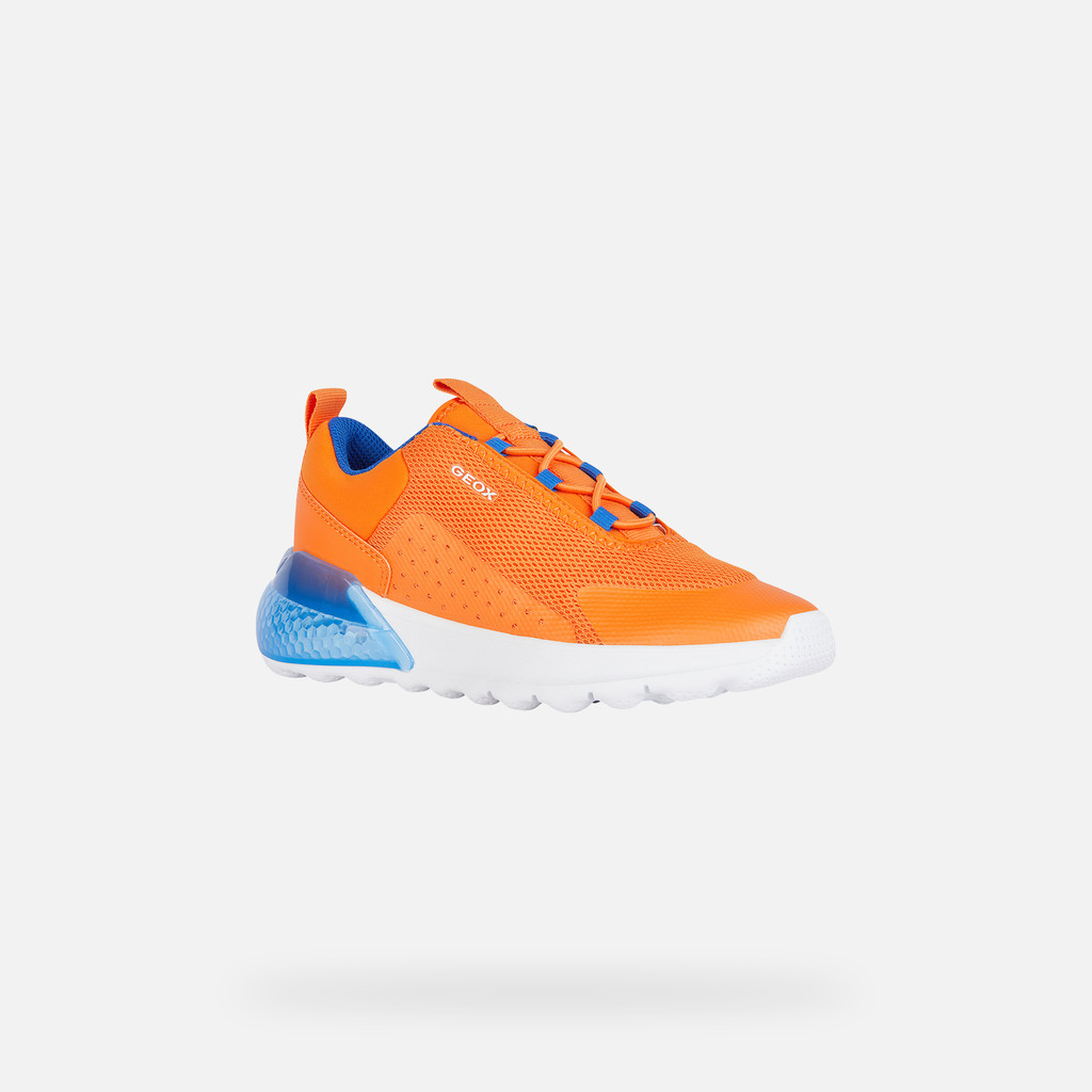 Geox® ACTIVART ILLUMINUS: Kids's orange Shoes With Lights | Geox®