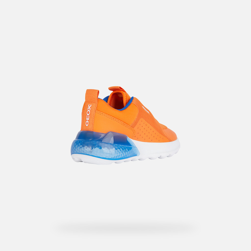 Shoes with lights ACTIVART ILLUMINUS JUNIOR Orange - image number 4 | GEOX