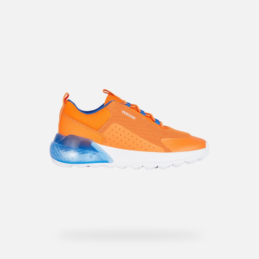 Shoes with lights ACTIVART ILLUMINUS JUNIOR Orange - image number 1 | GEOX