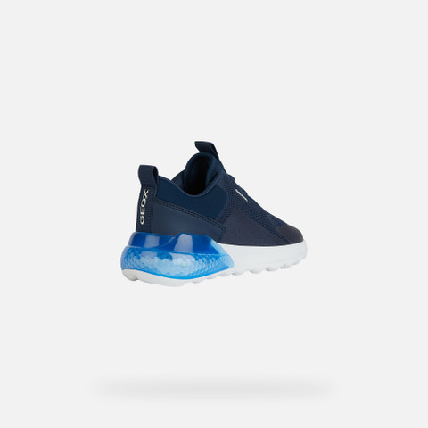 Shoes with lights ACTIVART ILLUMINUS JUNIOR Navy - image number 4 | GEOX